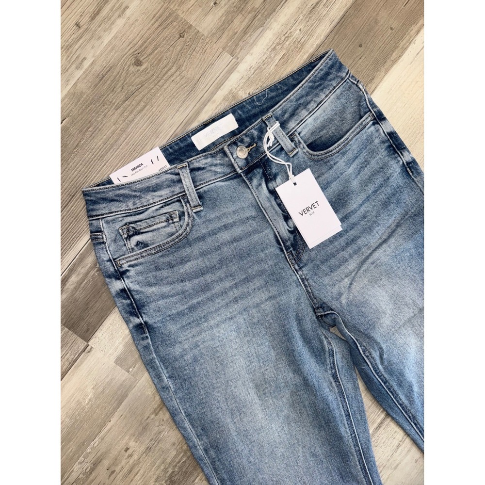 Vervet Miranda Bootcut Jeans Womens Blue Mid Rise Stretch Denim T6460 Size 28 A - Picture 3 of 8